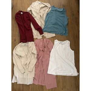 Old Navy Women's Clothing Lot Cardigans Tank Tops Lot Of 6 Size Small E253